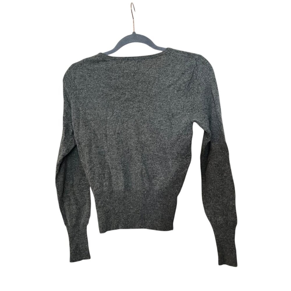 WoolOvers Gray Button Cardigan Merino Wool Cashmere Blend Size Small - Picture 2 of 4